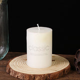 Lumanare Decorativa, Vivimall, din Parafina, Cilindrica, Fara Fum si Fara Parfum, 7 x 10 cm, 300 g, Ardere 48h, Ivory Alb - vivimall.ro