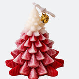 Lumanare Parfumata de Craciun, Flippy, Model Brad de Craciun, din Ceara de Soia, Cadou Creativ Handmade de Craciun, 8 x 7 x 7 cm, Rosu - vivimall.ro