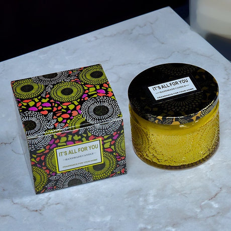 Lumanare Parfumata, Flippy, Model Borcan, Galben, Aroma de Lavanda - vivimall.ro