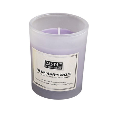 Lumanare Parfumata, Vivimall, Model Borcan Translucid, 6.2 x 5.2 cm, Aroma de Lavanda, Mov - vivimall.ro