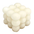 Lumanare Parfumata, Vivimall, din Ceara De Soia, Model Cub, Gradient in 3 Culori Pale, 6x6x6 cm, Aroma de Musetel, Alb - vivimall.ro