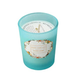 Lumanare Parfumata, Vivimall, Model Pahar Albastru, Aroma de Lime si Busuioc, din Ceara de Soia, 6.2 x 5.2 cm, Albastru - vivimall.ro