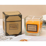 Lumanare Parfumata, Vivimall, Model Pahar Transparent, cu Ulei Esential, 4.8 x 5.4 x 5.5 cm, Aroma de Portocala, Portocaliu - vivimall.ro