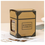 Lumanare Parfumata, Vivimall, Model Pahar Transparent, cu Ulei Esential, 4.8 x 5.4 x 5.5 cm, Aroma de Portocala, Portocaliu - vivimall.ro