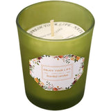 Lumanare Parfumata, Vivimall, Model Pahar Verde, Aroma de Ghimbir, din Ceara de Soia, 6.2 x 5.2 cm, Verde - vivimall.ro