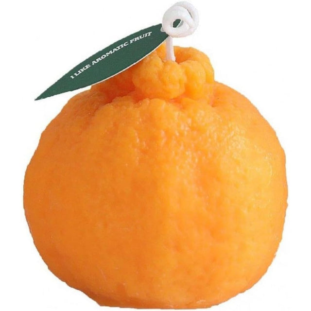 Lumanare Parfumata, Vivimall, Model Portocala Mica, Ardere 10h, 50 g, 5 x 5 cm, Parfum de Portocala, Portocaliu - vivimall.ro