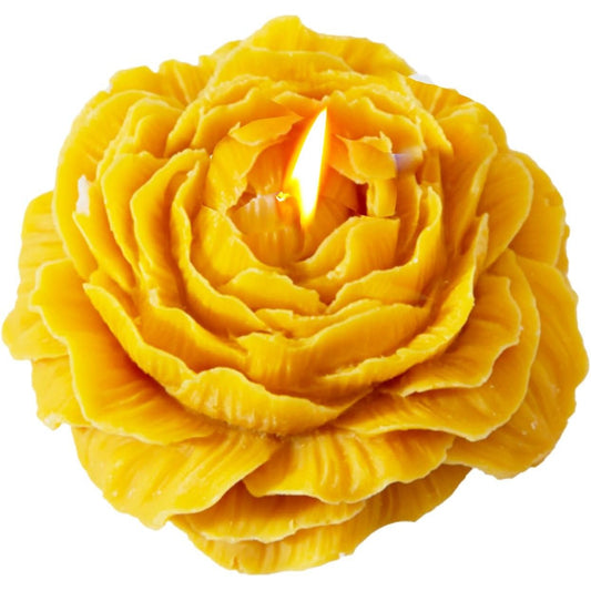 Lumanare Parfumata, Vivimall, Model Trandafir, Ardere 10h, 70 g, 7.5 x 3.5 cm, Parfum de Citrice, Portocaliu - vivimall.ro