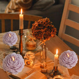 Lumanare Parfumata, Vivimall, Model Trandafir, Ardere 10h, 70 g, 7.5 x 3.5 cm, Parfum de Lavanda, Lila - vivimall.ro