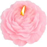 Lumanare Parfumata, Vivimall, Model Trandafir, Ardere 10h, 70 g, 7.5 x 3.5 cm, Parfum de Piersica, Roz Pal - vivimall.ro