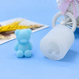 Lumanare Parfumata, Vivimall, Model Ursulet, Albastra, 5.5x3.6x4 cm - vivimall.ro