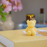 Lumanare Parfumata, Vivimall, Model Ursulet, Galbena, Aroma de Lime si Citrice, 5.5x3.6x4 cm - vivimall.ro