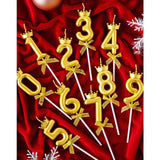 Lumanare Pentru Tort Cifra 0, Gold, Party - vivimall.ro