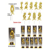 Lumanare pentru Tort Cifra 6, Model Coroana, Gold, Vivimall, Party - vivimall.ro