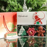 Lumanari Parfumate de Craciun, Flippy, GIFT BOX din 3 Lumanari din Ceara de Soia, Model C Brad, Floare, Om de Turta Dulce, 22.5 x 9.5 x 5 cm, Multicolor - vivimall.ro