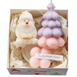 Lumanari Parfumate de Craciun, Vivimall, Gift Box Set cu 3 Lumanari Aromaterapie, 11 x 11 x 7.5 cm, Mov Roz - vivimall.ro