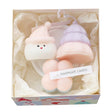 Lumanari Parfumate de Craciun, Vivimall, Gift Box Set cu 3 Lumanari Aromaterapie, 11 x 11 x 7.5 cm, Roz - vivimall.ro
