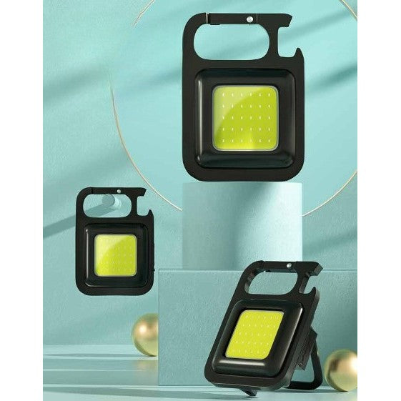 Lanterna de buzunar tip breloc, 30 LED-uri, incarcare prin usb Type C, pentru exterior, camping, alpinism, ciclism, Vivimall - vivimall.ro