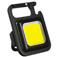 Mini lanternă LED tip breloc cu 30 LED-uri și 500 lumeni, vedere frontală, design compact