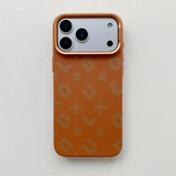 Carcasa Magentica, Vivimall, din Fibra de Carbon, pentru iPhone 16, Portocaliu - vivimall.ro