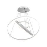 Lustra Led Suspendata Cu Telecomanda Azariah, 3 Cercuri, Lumina Rece/Calda/Neutra, Dimabila - vivimall.ro