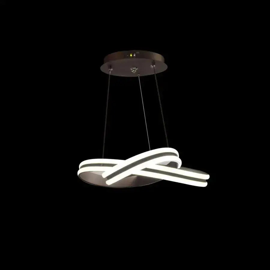Lustra Led Suspendata Cu Telecomanda Infinity Loop, Lumina Rece/Calda/Neutra, Dimabila - vivimall.ro