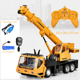 Macara Jucarie pentru Copii, Vivimall, Jucarie Macara cu Telecomanda, Jucarie de Constructie, Acumulator cu Incarcare USB, 33 x 28 x 10 cm, Galben - vivimall.ro