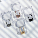 Suport Magsafe Magnetic pentru Telefon, Flippy, Suport pentru Card, Pc Transparent Argintiu