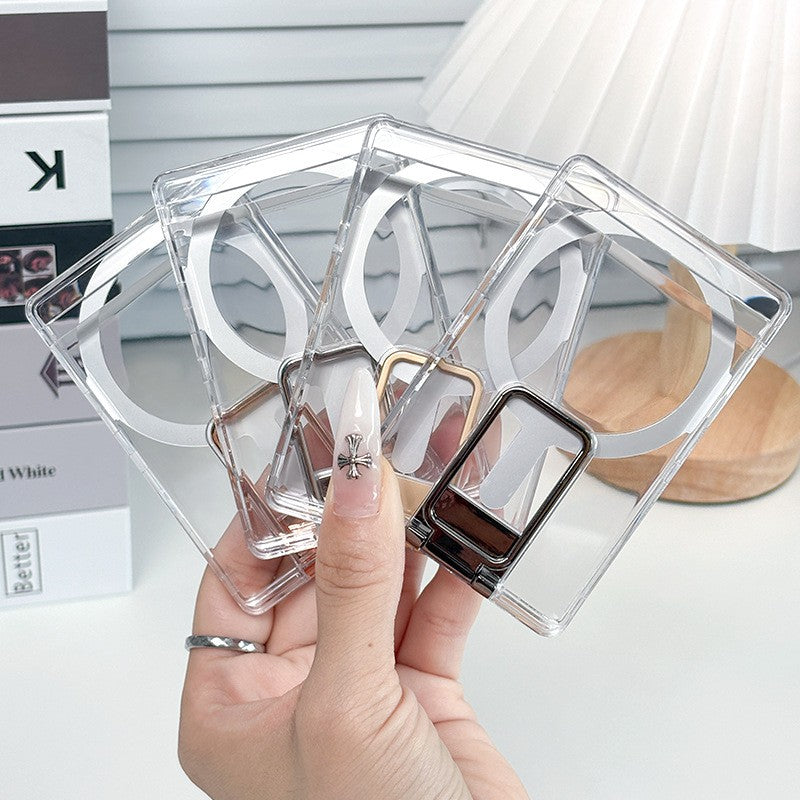 Suport Magsafe Magnetic pentru Telefon, Flippy, Suport pentru Card, Pc Transparent Argintiu