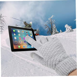 Manusi de Dama, Flippy, Functie Touchscreen (ecran tactil), Material Acril Tricotat, Manseta Elastica, Interior Catifelat, Marime Universala, Gri - vivimall.ro