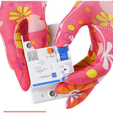 Manusi de Gradinarit, Flippy, din Nailon, Marime Universala 20 cm, Model Inflorat, Antiderapante, Multicolor - vivimall.ro