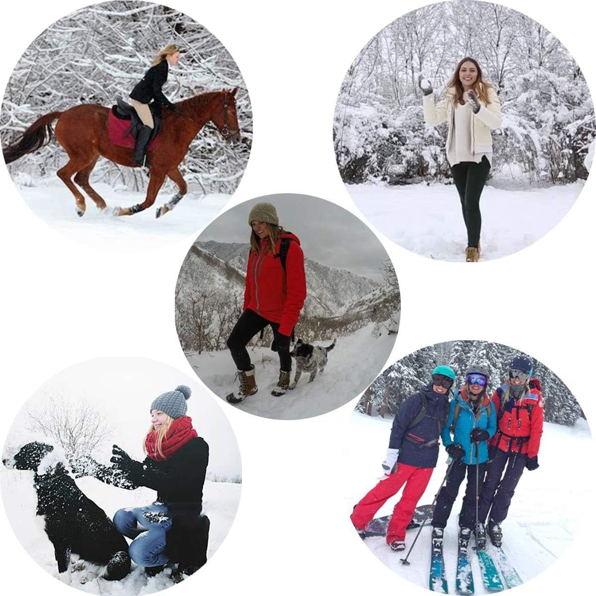 Manusi de Dama, Flippy, Model Ren, Functie Touchscreen (ecran tactil), Material Acril Tricotat, Manseta Elastica, Interior Catifelat, Marime Universala, Gri - vivimall.ro