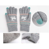 Manusi de Dama, Flippy, Model Ren, Functie Touchscreen (ecran tactil), Material Acril Tricotat, Manseta Elastica, Interior Catifelat, Marime Universala, Gri - vivimall.ro