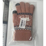 Manusi de Dama, Flippy, Model Ren, Functie Touchscreen (ecran tactil), Material Acril Tricotat, Manseta Elastica, Interior Catifelat, Marime Universala, Roz - vivimall.ro