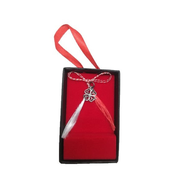 Martisor Argint 925 Trifoi Filigran 5cm x 8cm - vivimall.ro
