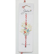 Martisor Bratara Alb-Rosu cu Pandantiv Metalic, Model 4 - vivimall.ro