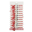 Martisor Bratara cu Ciucure pentru Dama, Jolie, Model Fluture cu Pietre Colorate, Set 12 bucati, Pandativ din Inox, Snur Reglabil, Rosu/Alb - vivimall.ro