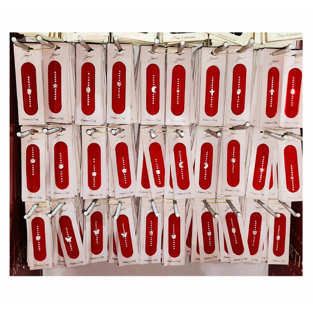 Martisor Bratara cu Sidef, Snur Rosu Reglabil, Margele Albe si Rosii, Pandantiv din Scoica, Modele de Sezon - vivimall.ro