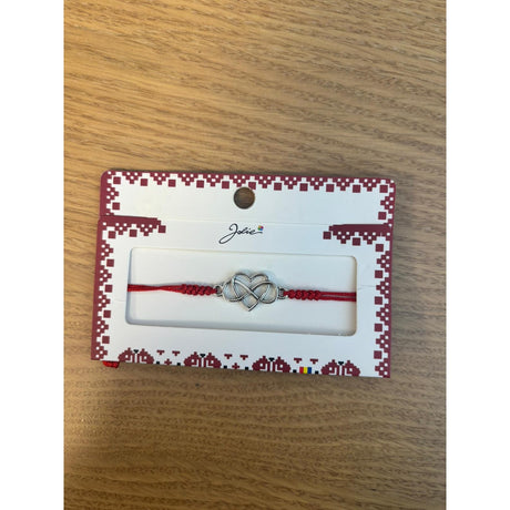 Martisor Bratara Impletita cu Pandantiv Metalic, Model 6 - vivimall.ro