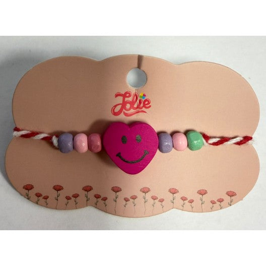 Martisor Bratara Multicolora pentru Copii, din Lemn si Textil, Model 14 - vivimall.ro