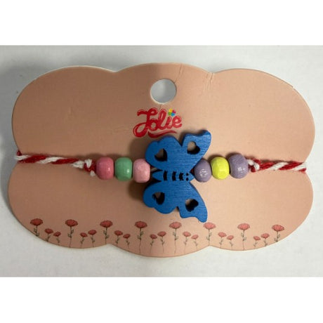 Martisor Bratara Multicolora pentru Copii, din Lemn si Textil, Model 17 - vivimall.ro