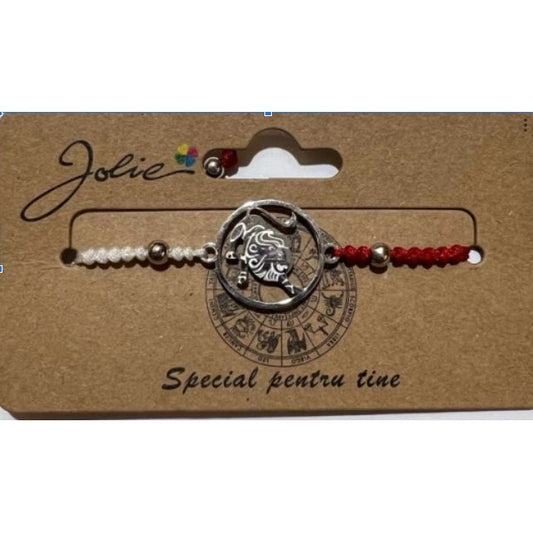 Martisor bratara zodiac, Jolie, 5x9 cm, Leu - vivimall.ro