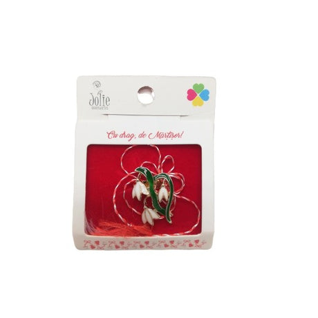 Martisor Brosa 2 Ghiocei Model B-10 5.5cm x 7cm - vivimall.ro