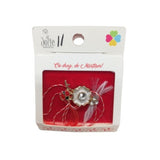 Martisor Brosa Floare cu Buburuza Model B-11 5.5cm x 7cm - vivimall.ro