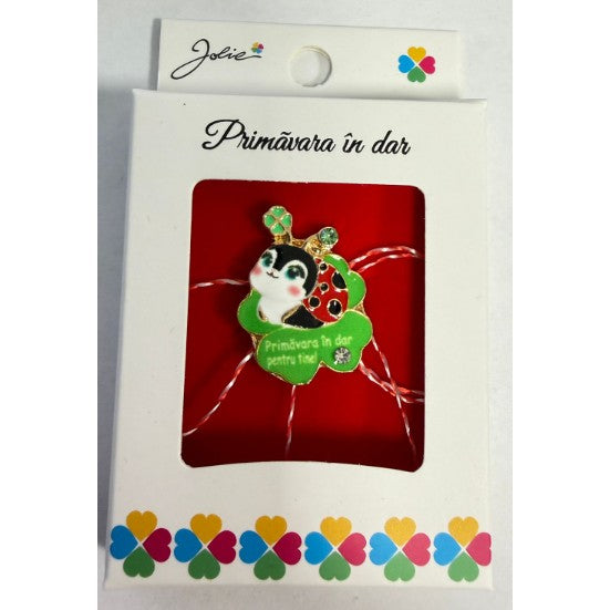 Martisor Brosa Mica in Cutie, Dimensiune Brosa 2.5-3 cm, Material Metal, Model 17 - vivimall.ro