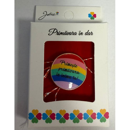 Martisor Brosa Mica in Cutie, Dimensiune Brosa 2.5-3 cm, Material Metal, Model 20 - vivimall.ro
