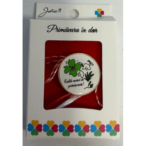 Martisor Brosa Mica in Cutie, Dimensiune Brosa 2.5-3 cm, Material Metal, Model 23 - vivimall.ro