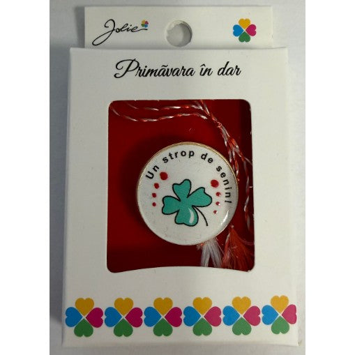 Martisor Brosa Mica in Cutie, Dimensiune Brosa 2.5-3 cm, Material Metal, Model 24 - vivimall.ro