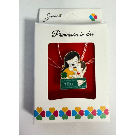 Martisor Brosa Mica in Cutie, Dimensiune Brosa 2.5-3 cm, Material Metal, Model 6 - vivimall.ro