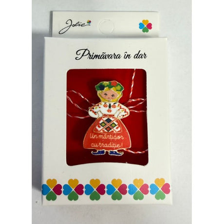 Martisor Brosa Mica in Cutie, Dimensiune Brosa 2.5-3 cm, Material Metal, Model 8 - vivimall.ro
