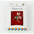 Broșă mărțișor lalele tradiționale din metal, dimensiune 2.5-3 cm, prezentată în cutie cadou, vedere frontală